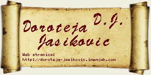 Doroteja Jasiković vizit kartica